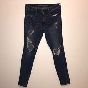 American eagle outfitters distressed skinny jeans